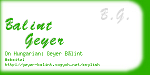 balint geyer business card